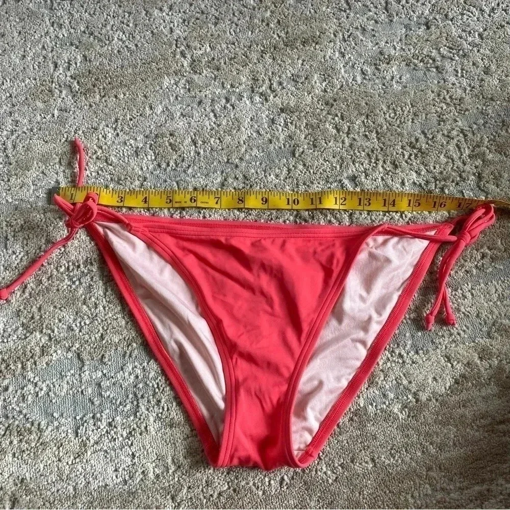 Victoria's Secret Coral Pink Tie Sides Bikini Bottoms: Large